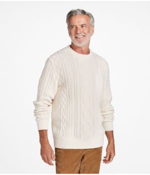 Men's Bean's Heritage Soft Cotton Fisherman Sweater, Crewneck