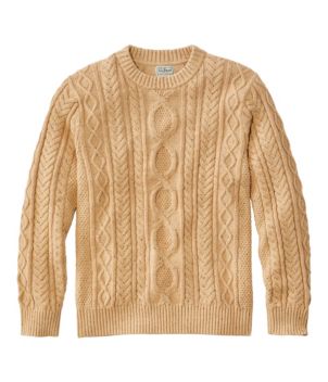 Men's Bean's Heritage Soft Cotton Fisherman Sweater, Crewneck