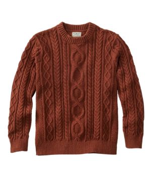 Men's Bean's Heritage Soft Cotton Fisherman Sweater, Crewneck