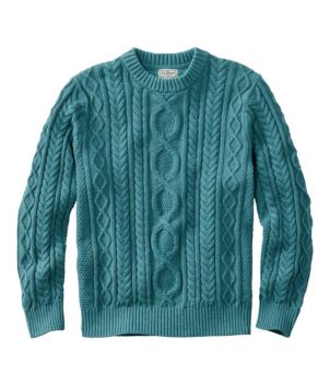 Men's Bean's Heritage Soft Cotton Fisherman Sweater, Crewneck