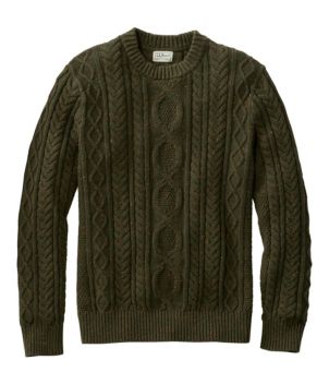 Men's Bean's Heritage Soft Cotton Fisherman Sweater, Crewneck