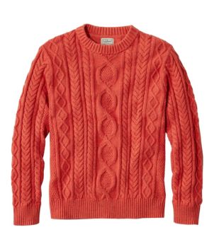 Men's Bean's Heritage Soft Cotton Fisherman Sweater, Crewneck