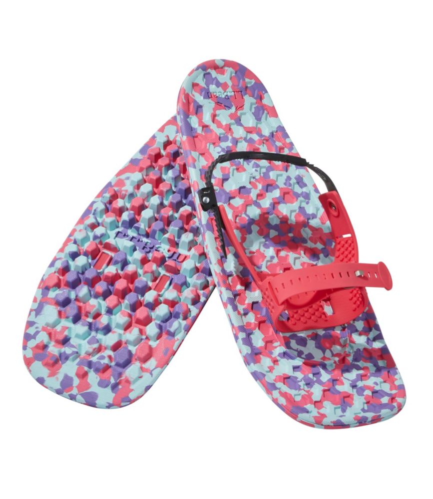 Kids' L.L.Bean Fun Trax Snowshoes, Ocean Foam Swirl, small image number 1