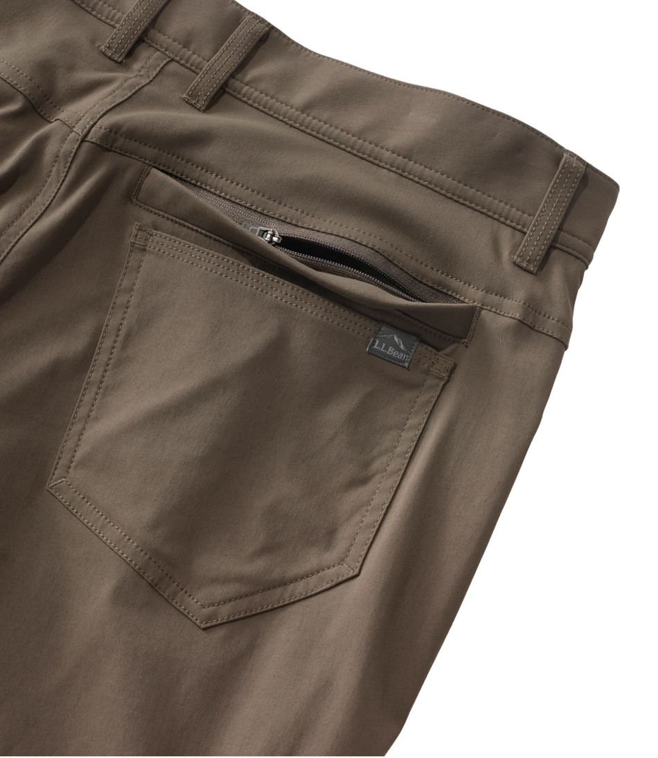 Men's Travel Pants - All in Motion Zippered pockets Stretch Button