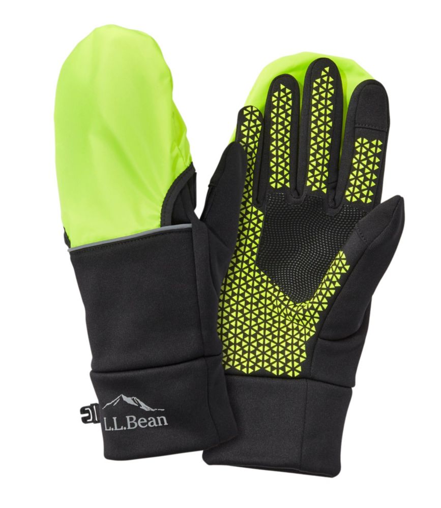 Adults' Bean Bright Stretch Glove With Overmitt, Black/Neon Yellow, small image number 1