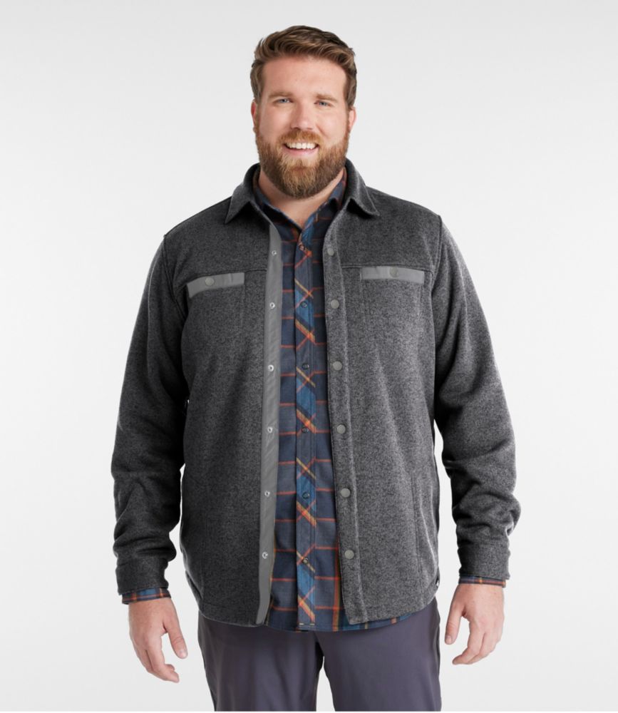 Men's Bean's Sweater Fleece Shirt Jac, , small image number 4