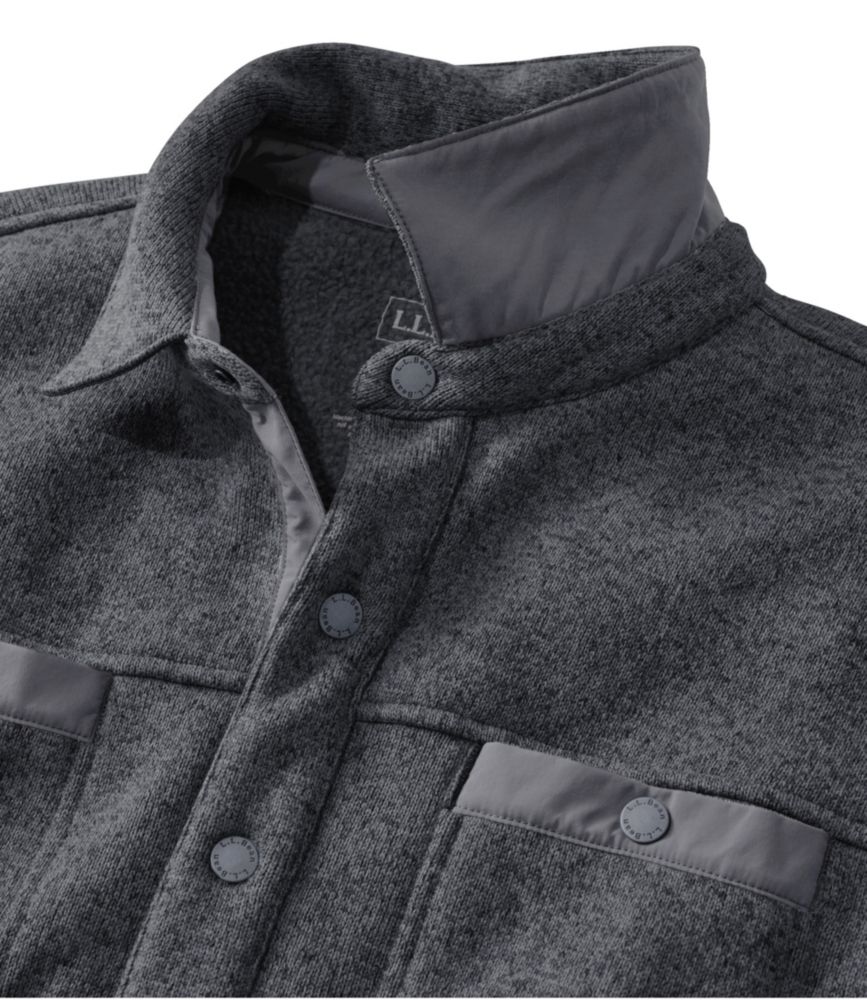 Men's Bean's Sweater Fleece Shirt Jac, , small image number 6