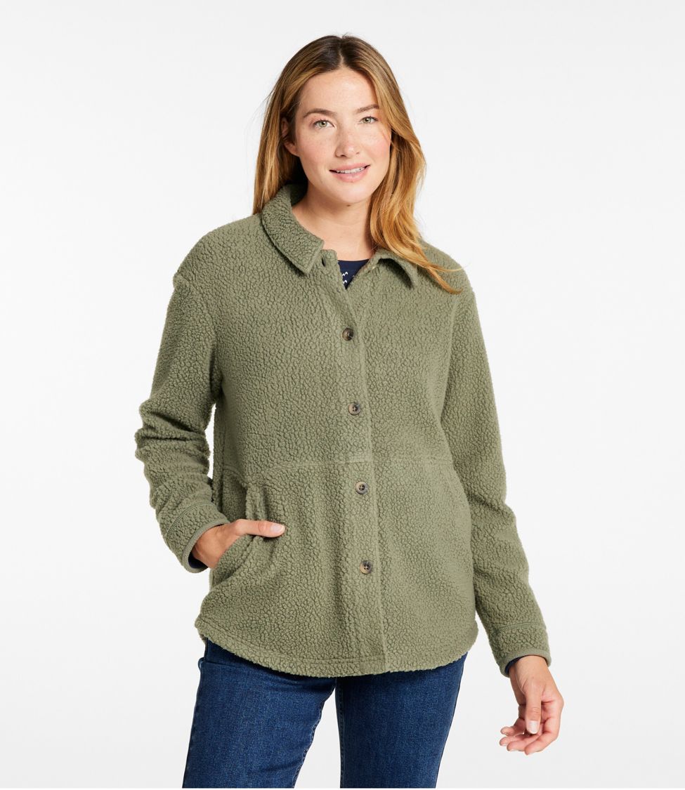 Fleece button 2024 up jacket