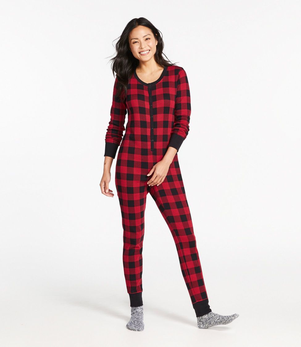 Womens waffle best sale knit onesie