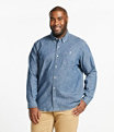 Comfort Stretch Chambray Shirt, Indigo, small image number 3