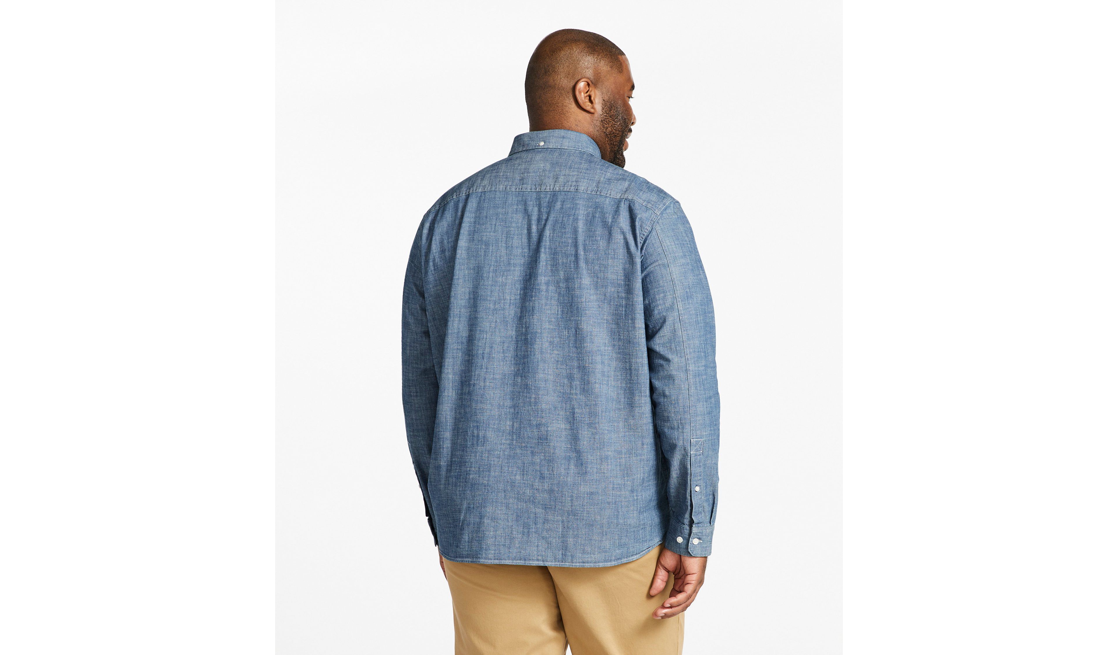 Men's Comfort Stretch® Chambray Shirt, Traditional Fit, Long-Sleeve