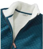 Women's Quilted Sweatshirt, Fleece-Lined Full-Zip