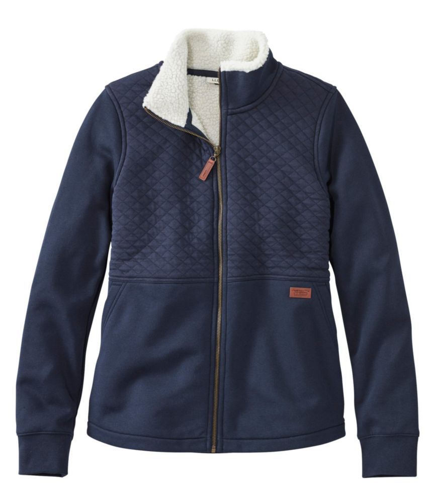 Women's Quilted Sweatshirt, FleeceLined FullZip Sweatshirts