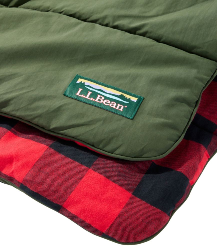 L.L.Bean Flannel Camp Blanket, Burgundy/Sea Pine Apple Cinnamon, small image number 3