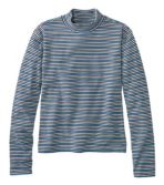 Women's Saturday T-Shirt, Long-Sleeve Mockneck Stripe