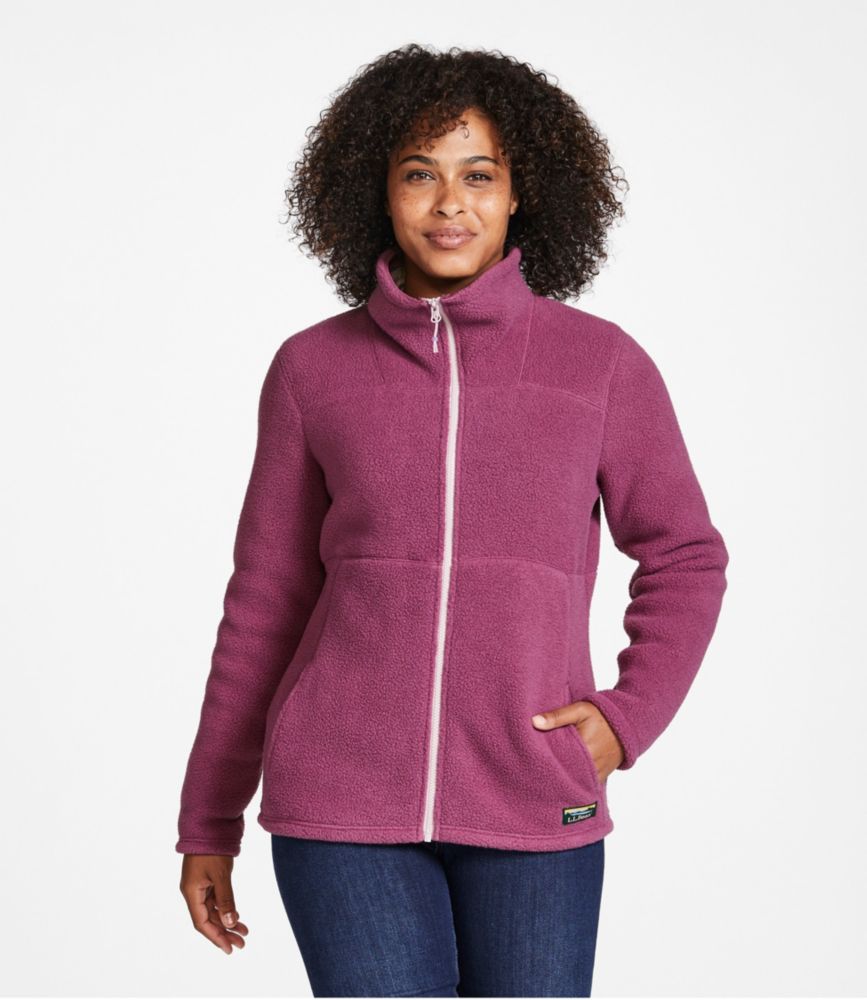 zip front fleece jacket women's
