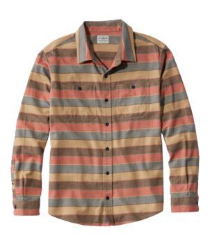 Men's Wicked Soft Flannel Shirt, Stripe, Slightly Fitted Untucked Fit