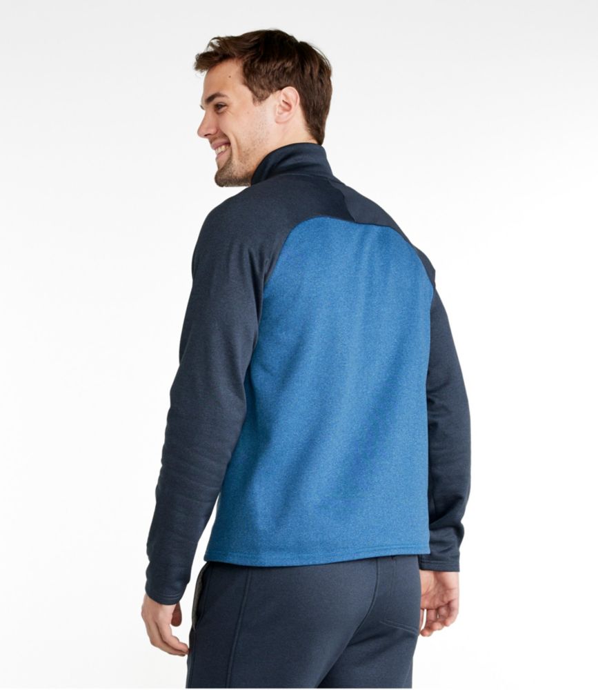 Men's Mountain Fleece Half-Zip, Colorblock, Carbon Navy/Marine Blue, small image number 3