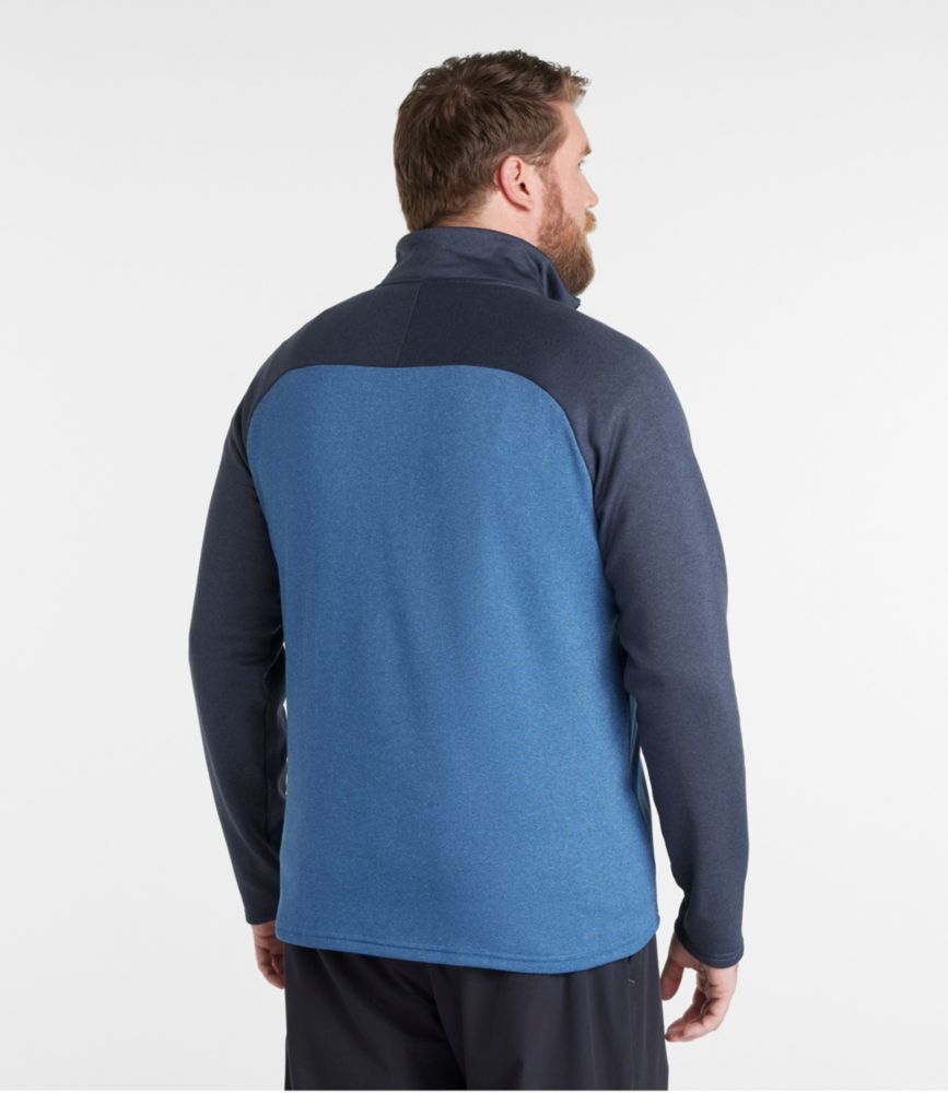 Men's Mountain Fleece Half-Zip, Colorblock, Carbon Navy/Marine Blue, small image number 5