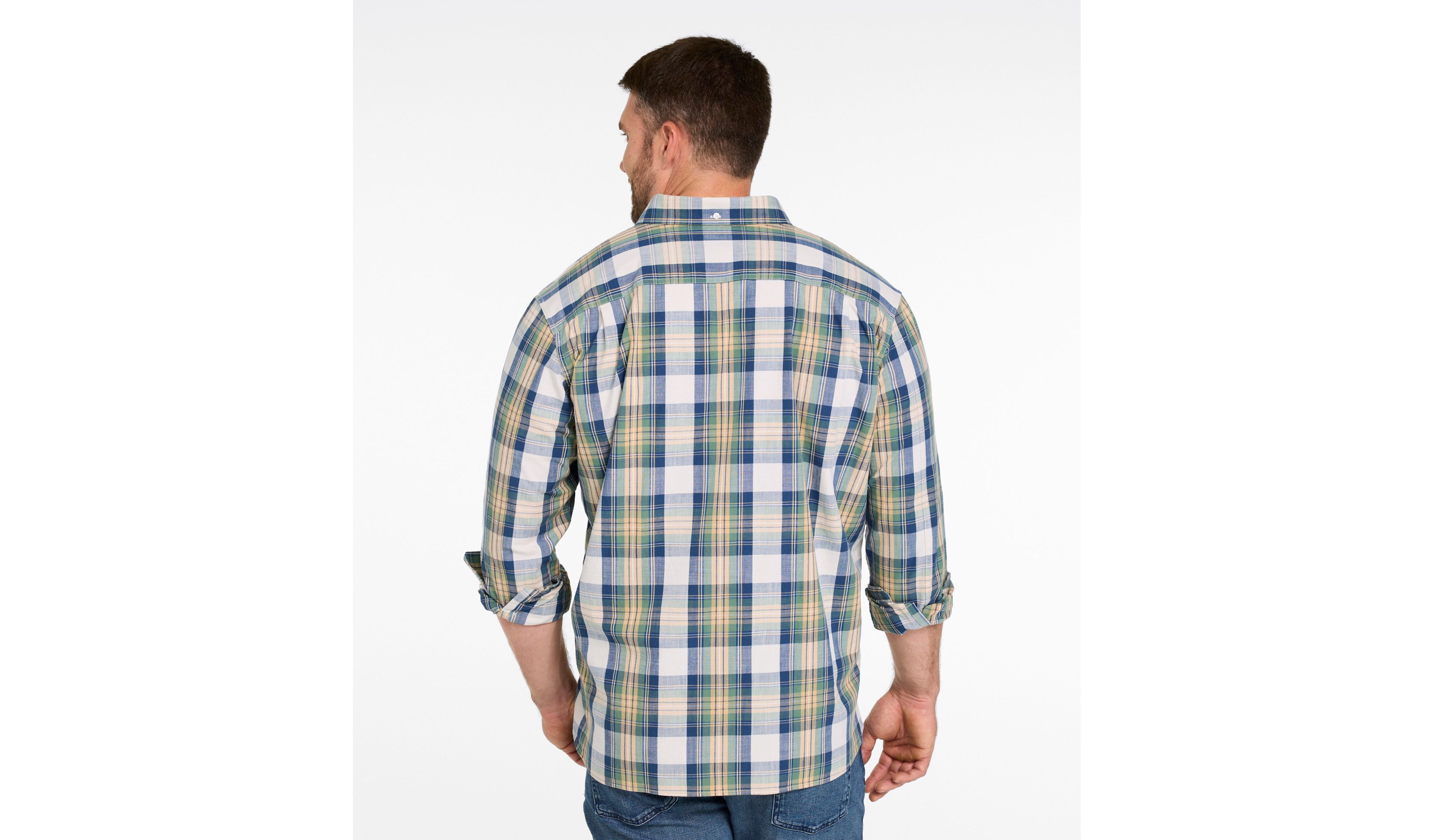Men's Comfort Stretch® Chambray Shirt, Traditional Fit, Long-Sleeve