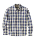 Men's Comfort Stretch Chambray Shirt, Traditional Untucked Fit, Long-Sleeve, Print