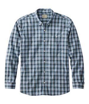 Men's Comfort Stretch® Chambray Shirt, Traditional Untucked Fit, Long-Sleeve, Print
