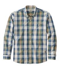 Men's Brushed Jaspé Twill Shirt, Plaid, Traditional Untucked Fit