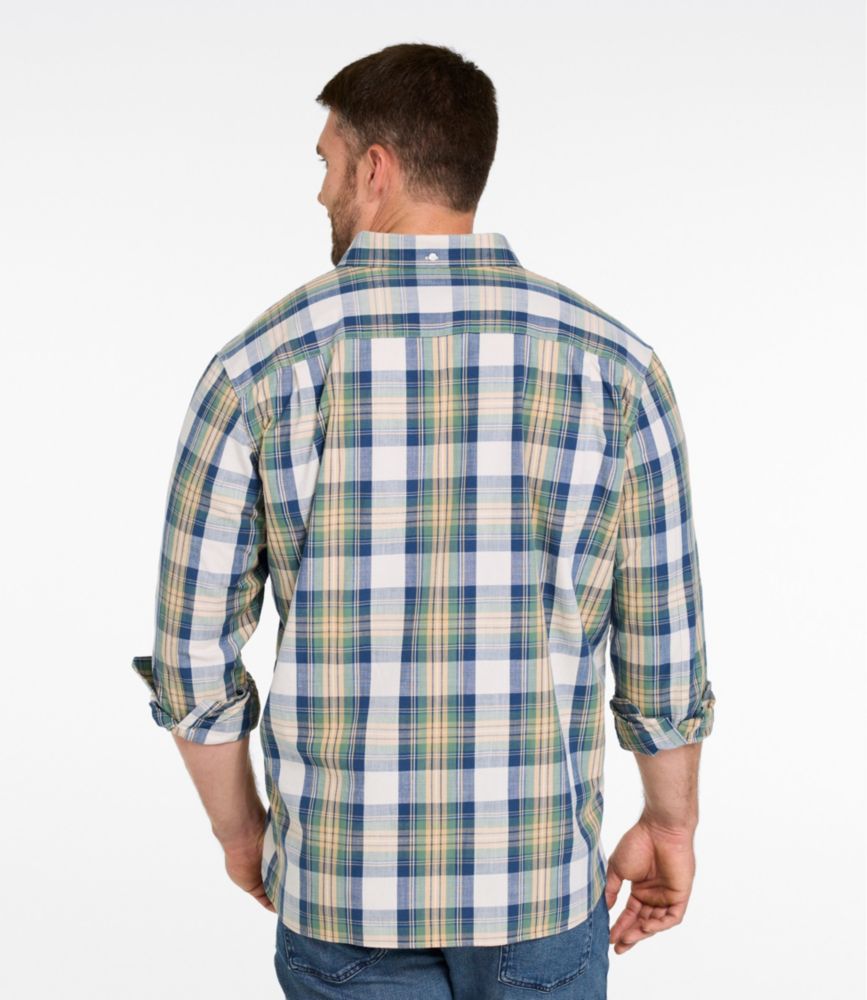 Men's Comfort Stretch® Chambray Shirt, Traditional Untucked Fit, Long-Sleeve, Print