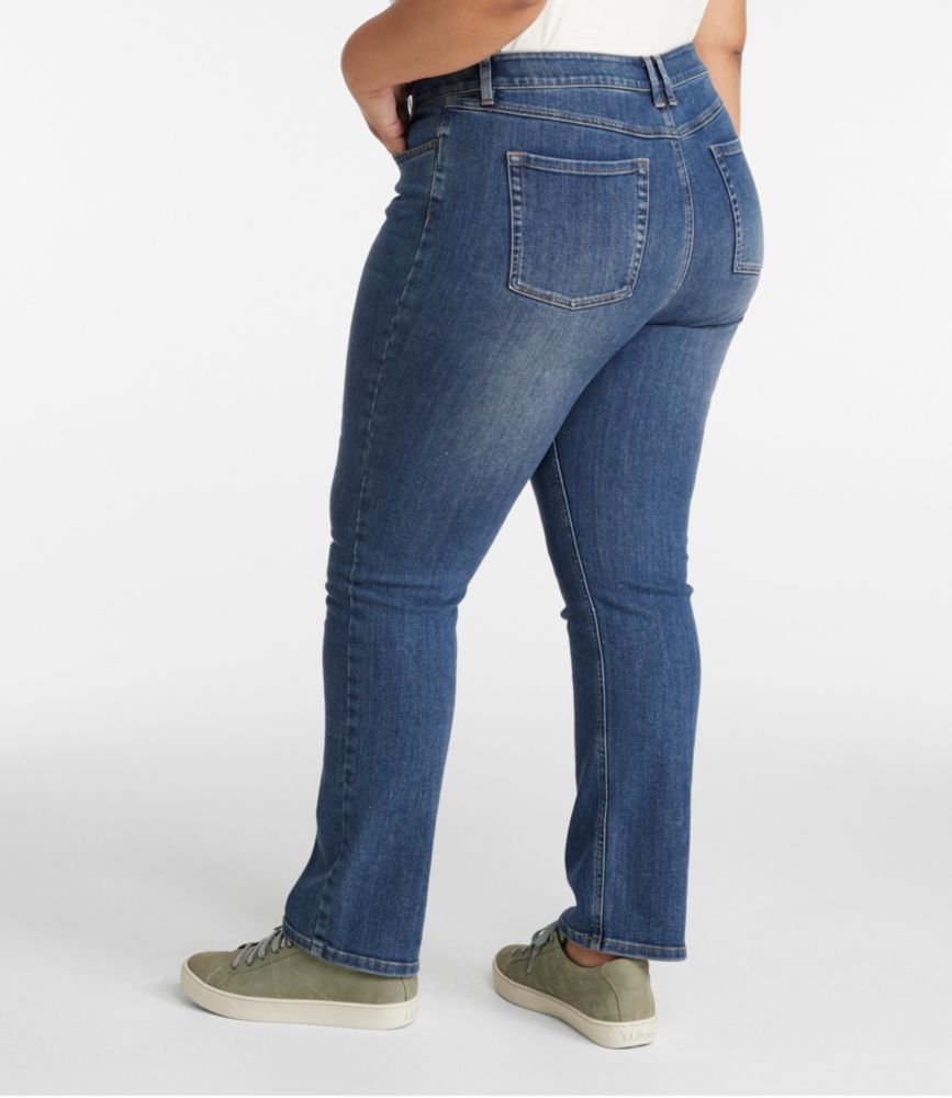 Women's BeanFlex&reg; Jeans, Mid-Rise Straight-Leg, Bright Indigo, small image number 3