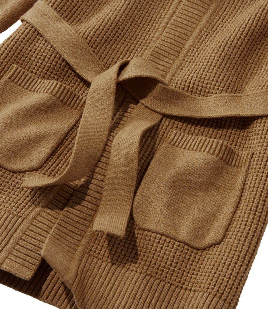 Women's All-Day Waffle Sweater, Hooded Wrap Cardigan, , small image number 2