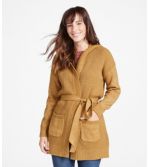 Women's All-Day Waffle Sweater, Hooded Wrap Cardigan