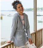Women's All-Day Waffle Sweater, Hooded Wrap Cardigan