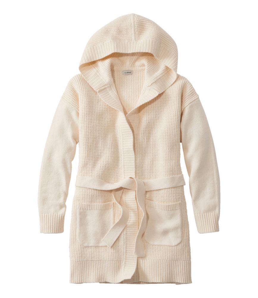 Women's All-Day Waffle Sweater, Hooded Wrap Cardigan, , small image number 6