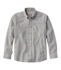 Men's Brushed Jaspé Twill Shirt, Traditional Untucked Fit