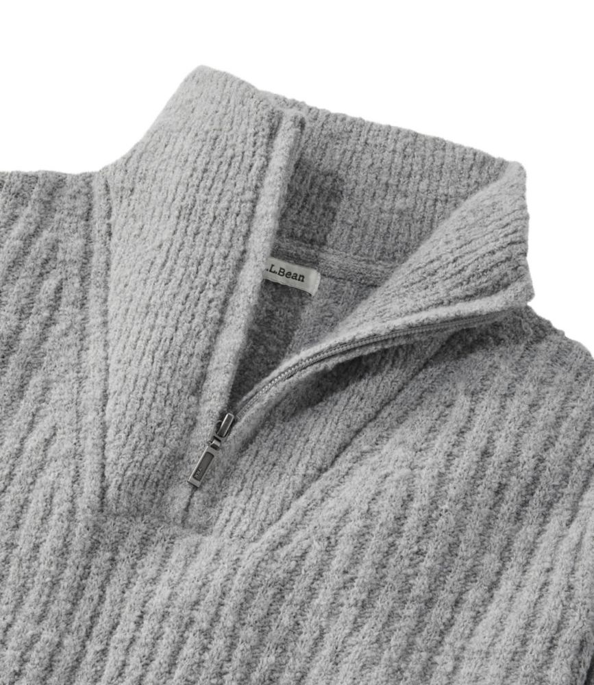 Women's Cozy Cloud Sweater, Quarter-Zip, Gray Heather, small image number 4