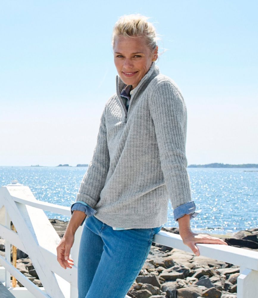 Women's Cozy Cloud Sweater, Quarter-Zip, , small image number 2
