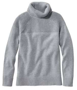 Women's All-Day Waffle Sweater, Turtleneck