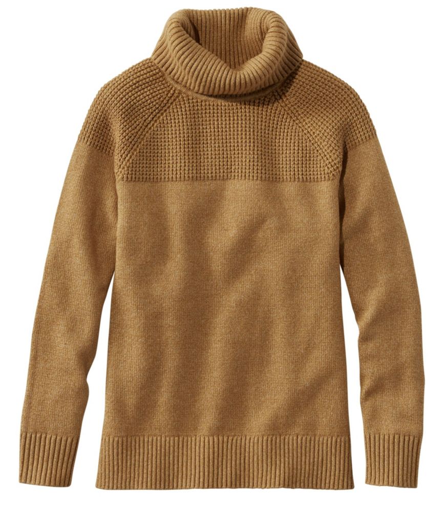 Women's All-Day Waffle Sweater, Turtleneck