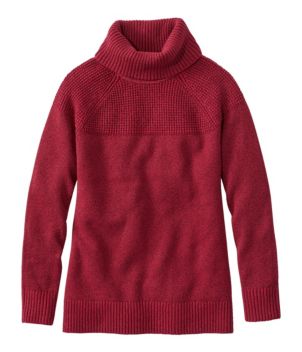 Women's All-Day Waffle Sweater, Turtleneck