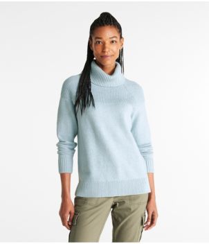 Women's All-Day Waffle Sweater, Turtleneck