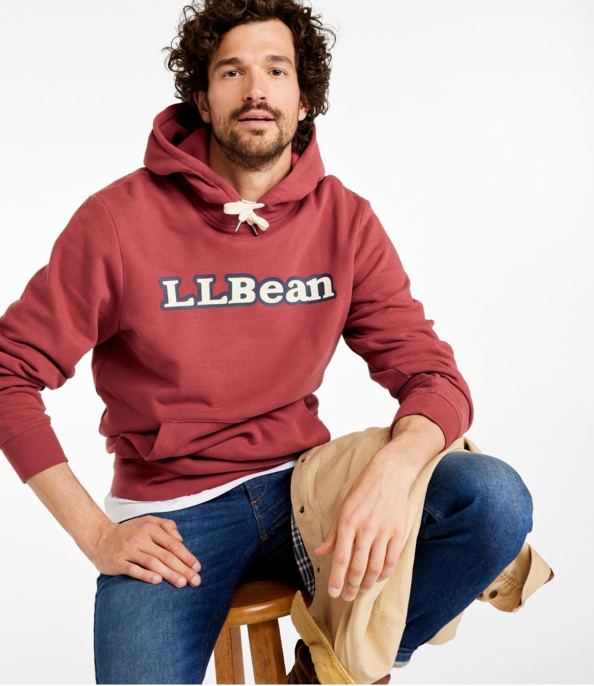 Men's L.L.Bean 1912 Sweatshirt, Hooded, Logo, Antique Red Retro, small image number 4