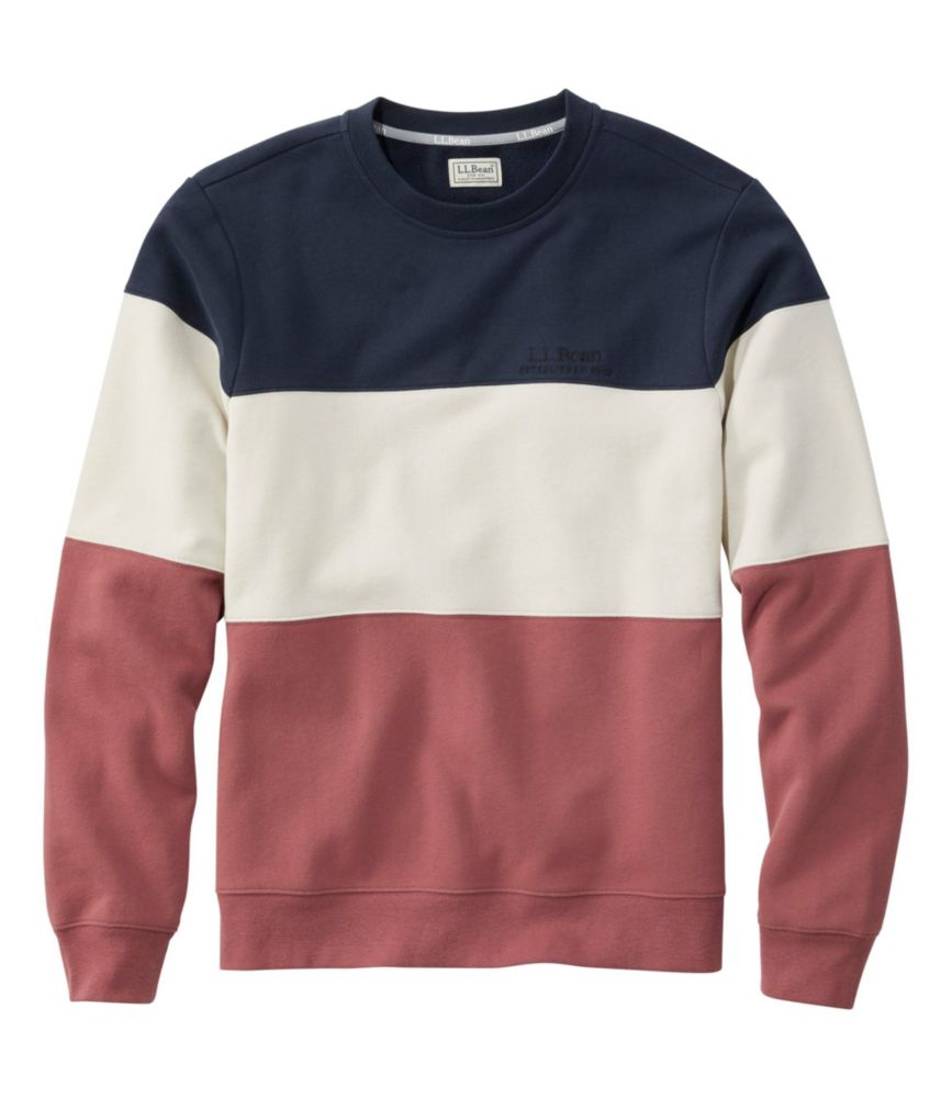 Men's L.L.Bean 1912 Sweatshirt, Crewneck, Colorblock Sweatshirts