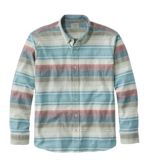 Men's Comfort Stretch Chambray Shirt, Traditional Untucked Fit, Long-Sleeve, Stripe