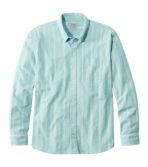 Men's Comfort Stretch Chambray Shirt, Traditional Untucked Fit, Long-Sleeve, Stripe