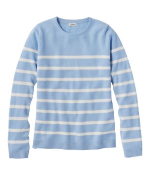 Women's Classic Cashmere Sweater, Crewneck Stripe