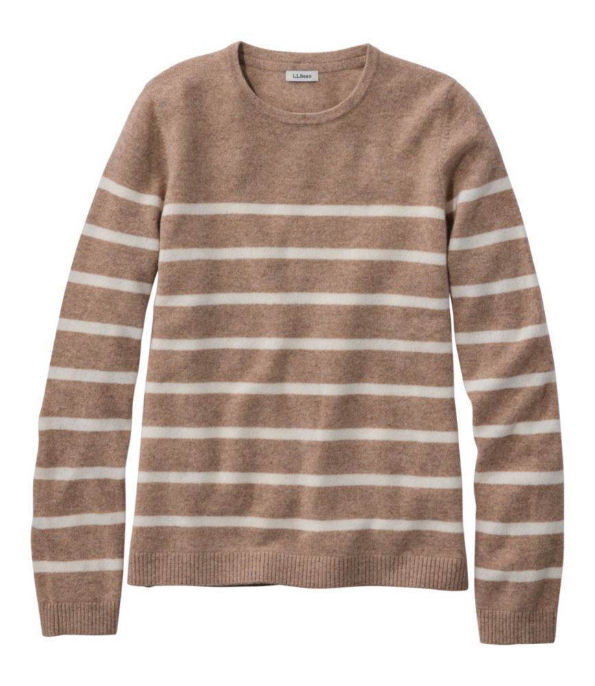 Women's Classic Cashmere Sweater, Crewneck Stripe