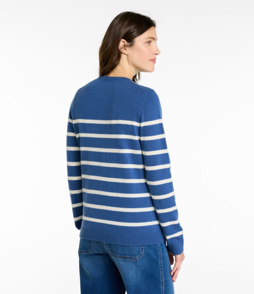 Women's Classic Cashmere Sweater, Crewneck Stripe