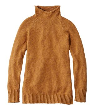 Women's Cotton Ragg Sweater, Funnelneck Pullover