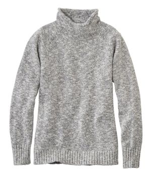 Women's Cotton Ragg Sweater, Funnelneck Pullover