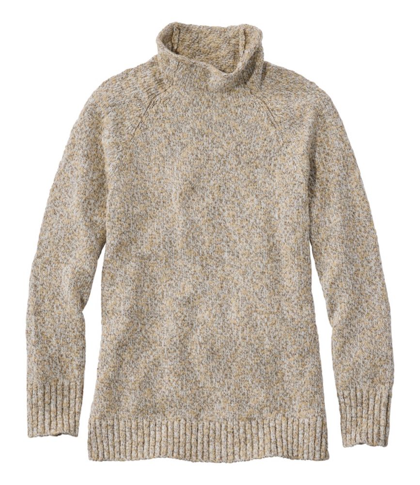 Women's Cotton Ragg Sweater, Funnelneck Pullover